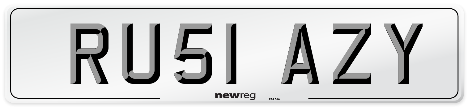 RU51 AZY Number Plate from New Reg